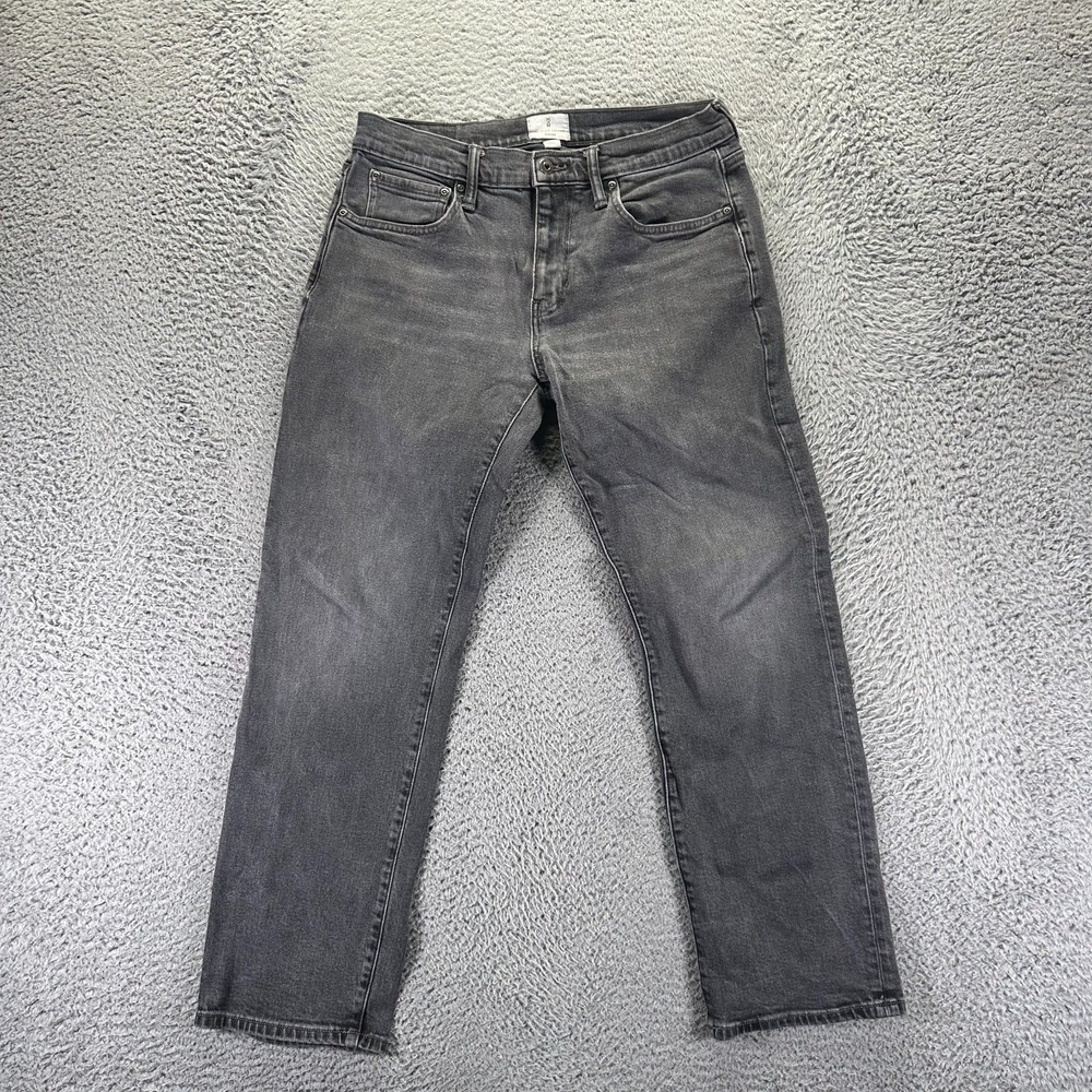 Mutual Weave Jeans Mens 32x30 Gray Cotton Denim Straight Relaxed Faded Stretch